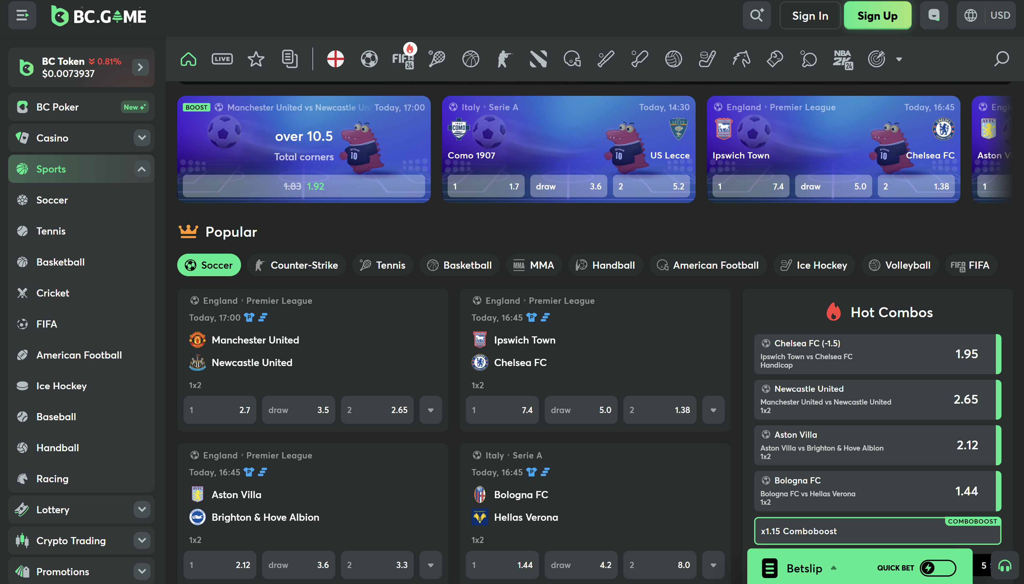 bc game kripto sporto lažybų bendrovė