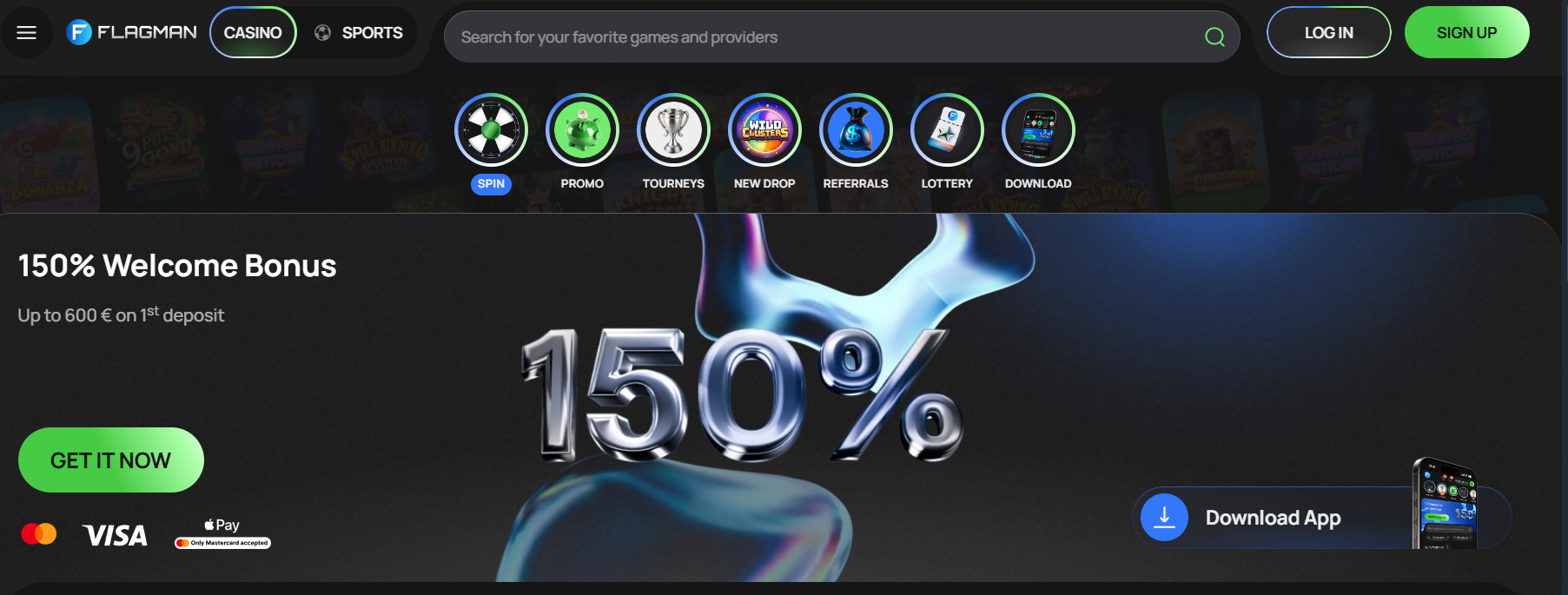 lažybų bendrovė Flagman 2025