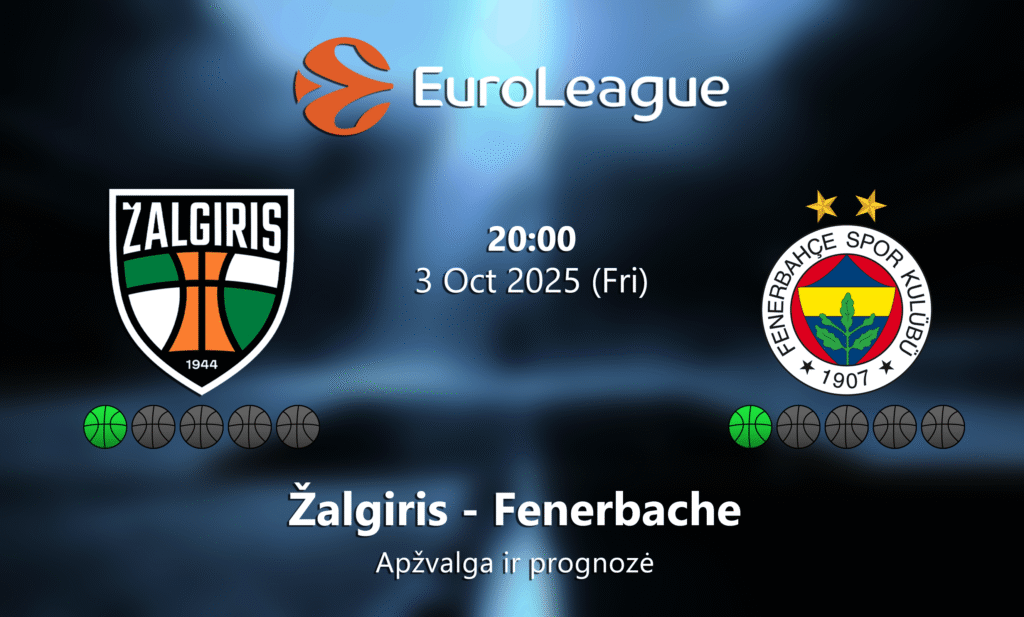 Eurolyga lažybos online Žalgiris Fenerbahce