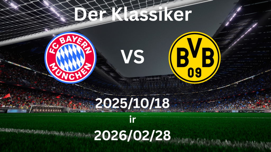 Lažybos internetu Bayern Borussia Der Klassiker