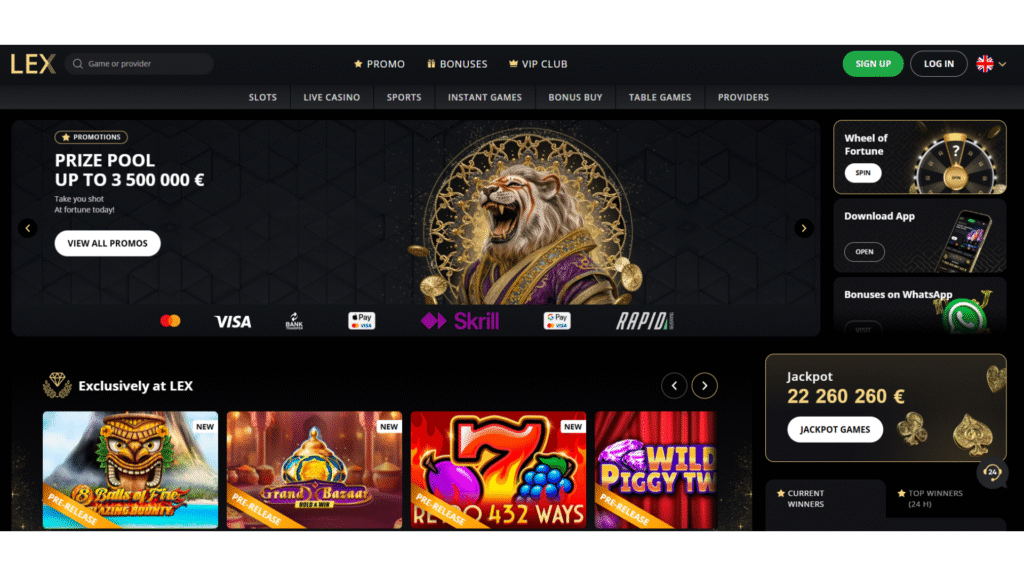 Kazino lažybos internetu LEX