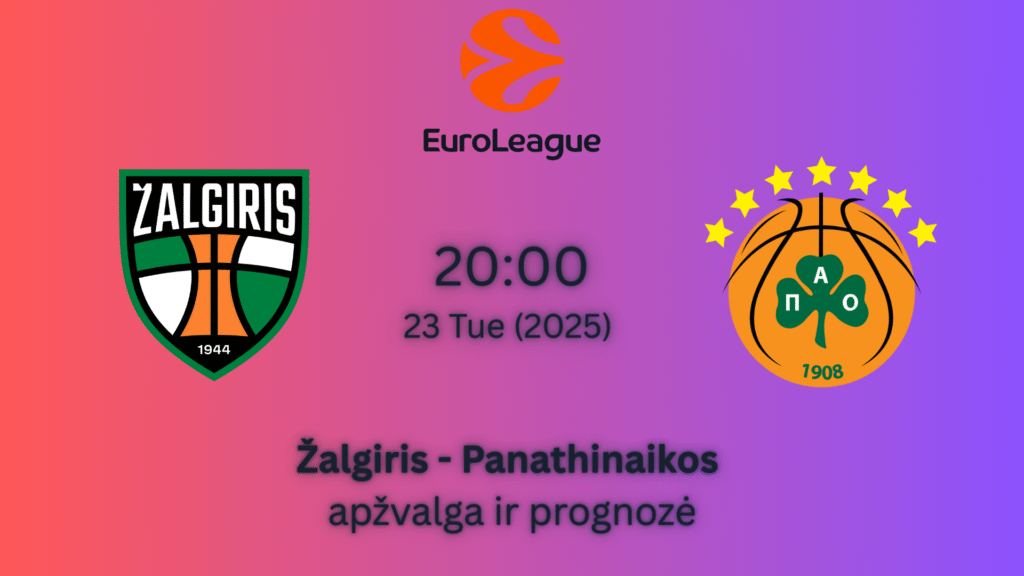 Lažybos internetu onlinę Eurolyga Žalgiris vs PAO