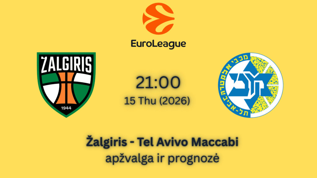 Lažybos internetu Eurolyga Žalgiris VS Maccabi