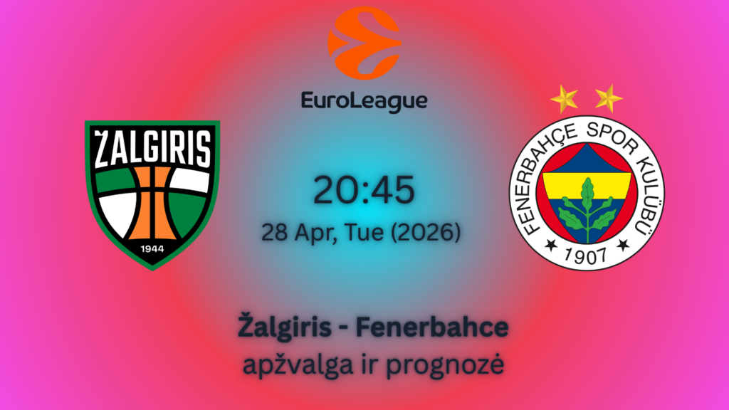 Lažybos internetu Eurolyga Top8 Žalgiris vs Fenerbahce