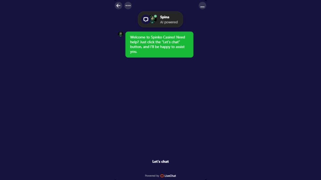 Lažybos online customer support Spinko