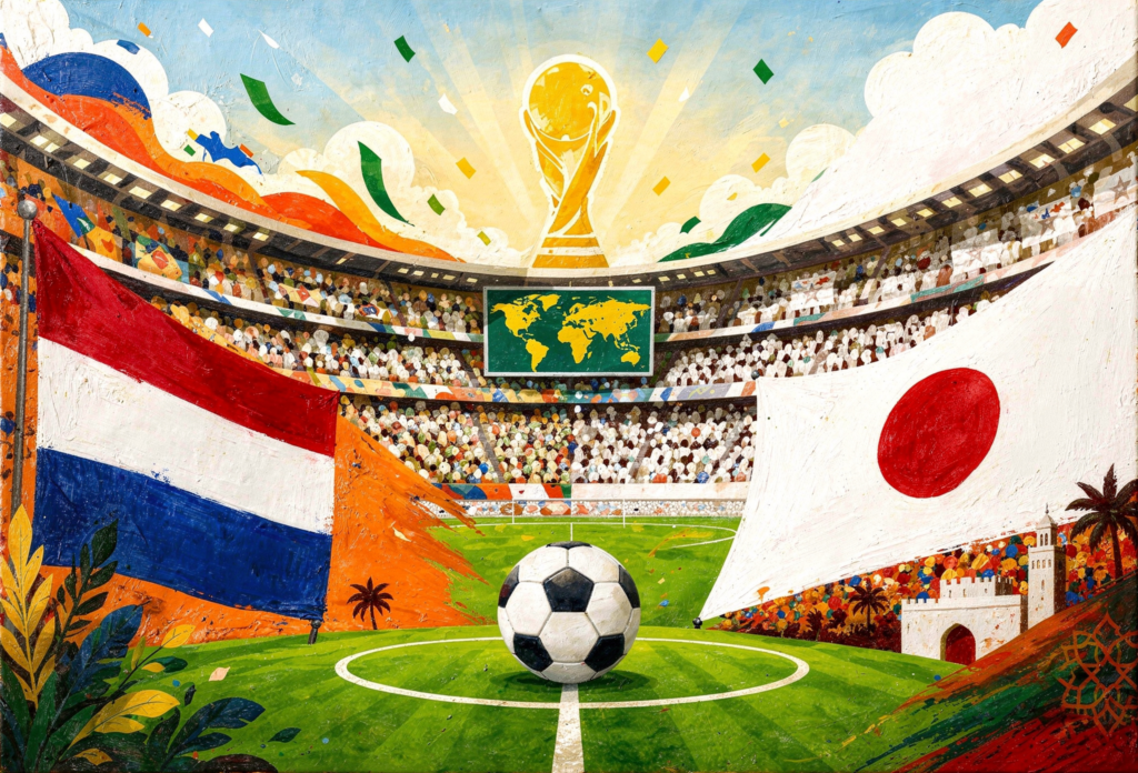 Pasaulio futbolo čempionatas 2026 lažybos Nyderlandai vs Japonija