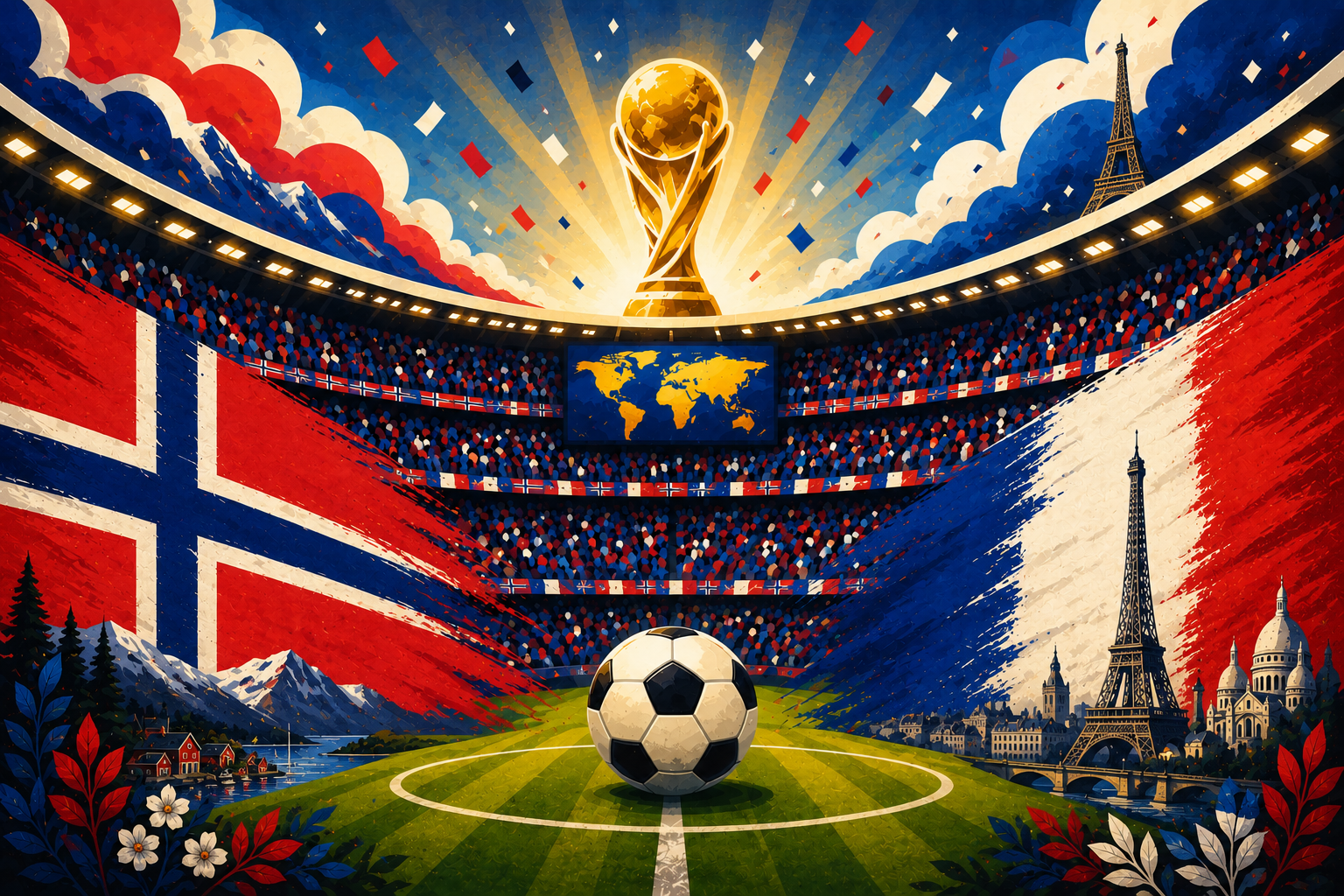 norvegija prancuzija pasaulio futbolo čempionatas 2026 prognozės