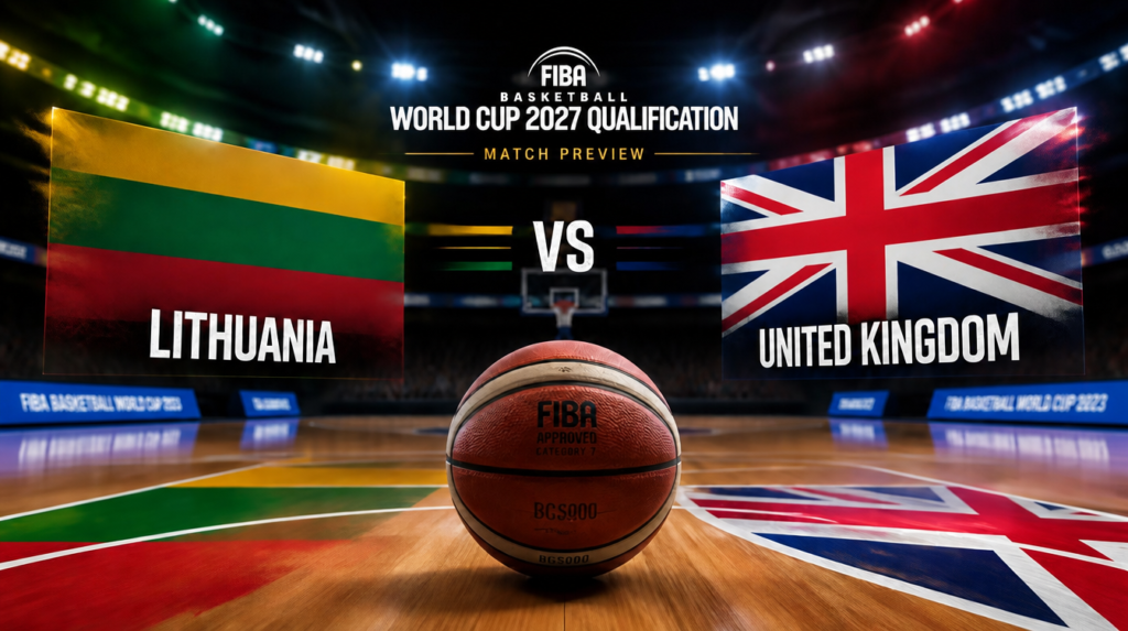 Lažybos internetu FIBA World Cup qualification 2027 Lietuva vs Didžioji Britanija