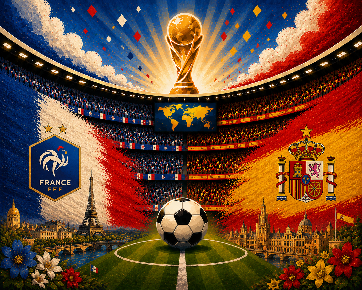 prancuzija ispanija pasaulio futbolo cempiontas 2026 prognoze